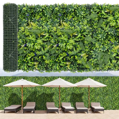Artificial Boxwood Panels 12pcs 20''x20'', Grass Wall Panels Hedge Grass