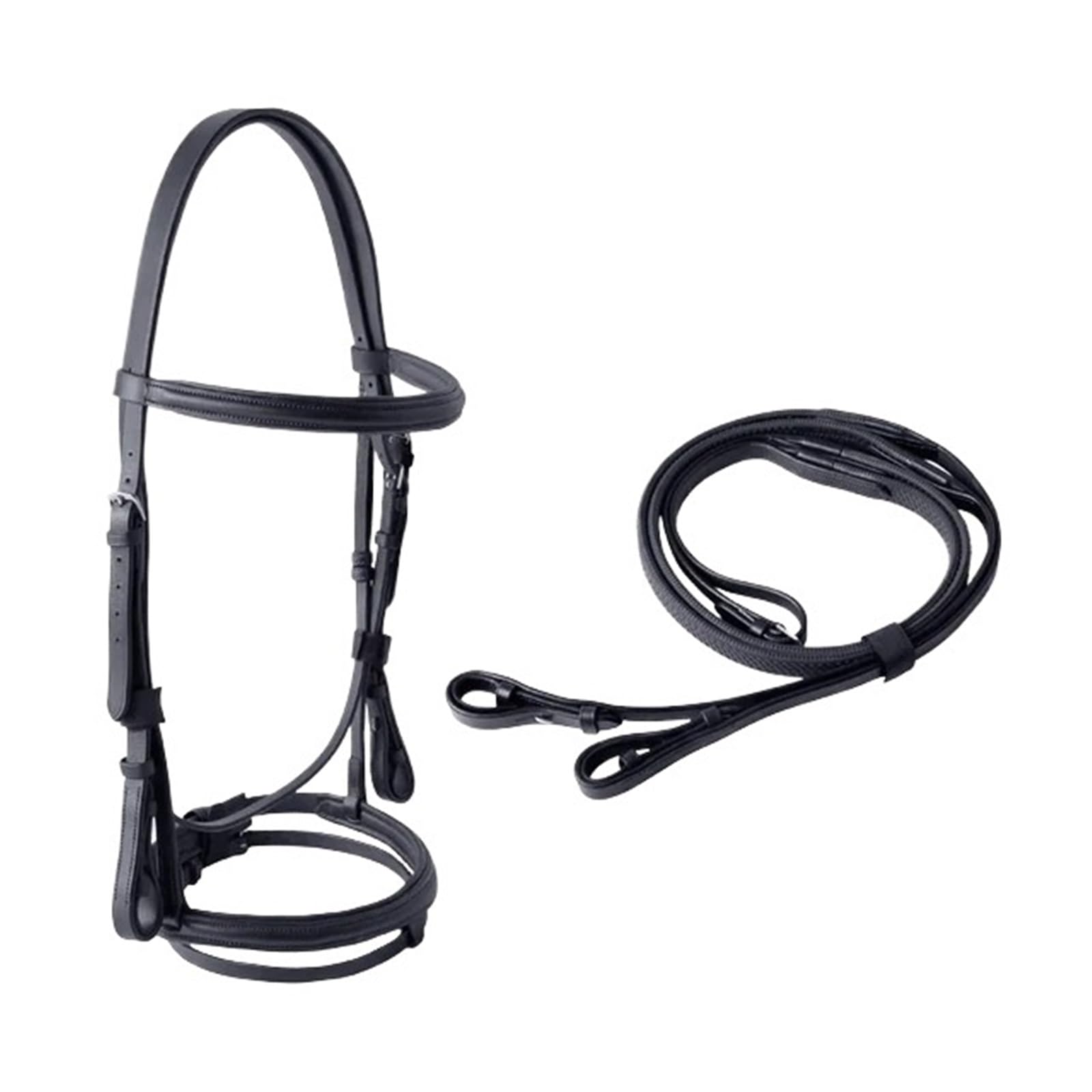 Cavalli Redini Equipaggiamento equestre Briglia for Cavallo da Equitazione Capezza for Cavallo Collare e redini for Testa di Cavallo Briglia Marrone Nera