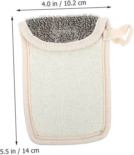 Miniatura 5 de KALLORY Bolsa organizadora de jabón de lino negro, 4 unidades, bolsa organizadora de esponja de limpieza, ahorradores de jabón para barra de jabón,