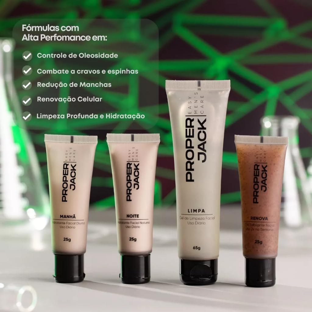 Kit Cuidado Facial - Proper Jack - Kit Skincare Masculino