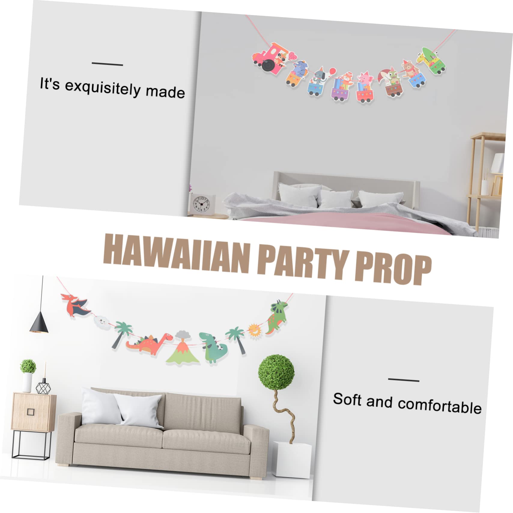 TOPBATHY 4 Set Bandiera Decorativa Hawaiana Decorazioni Per Esterni Luau Forniture Per Feste Hawaiane Accessori A Tema Hawaiano Accessorio Per Scena Di Festa Hawaiana Forniture E 4 pezzi * 4
