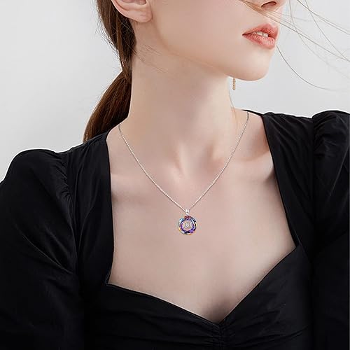 Miniatura 5 de Triple Moon Goddess Necklace 925 Sterling Silver Tree of Life Pendant Necklace Witch Pendant Wiccan Jewelry Gifts for Women Girls