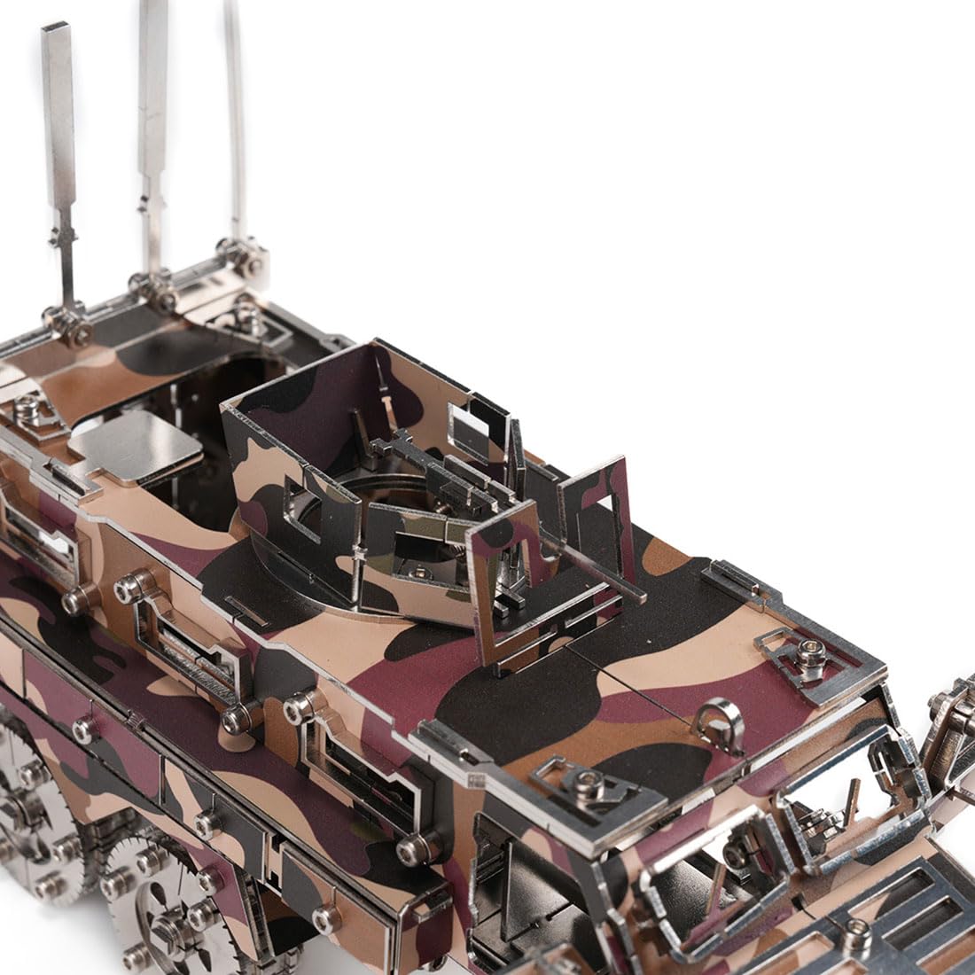 3D Metall Puzzle Erwachsene Militär Panzerfahrzeug Montage Kit 200+ Stück | FüR Modellbau-Fans Und Technikliebhaber RäUmliches Denken Und Geduld MilitäRfahrzeug-Design Stabiler Konstruktion