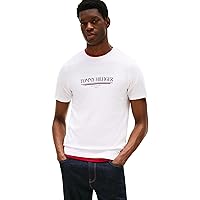 Tommy Hilfiger Uomo T-Shirt Maniche Corte Brand Love Tee in Cotone