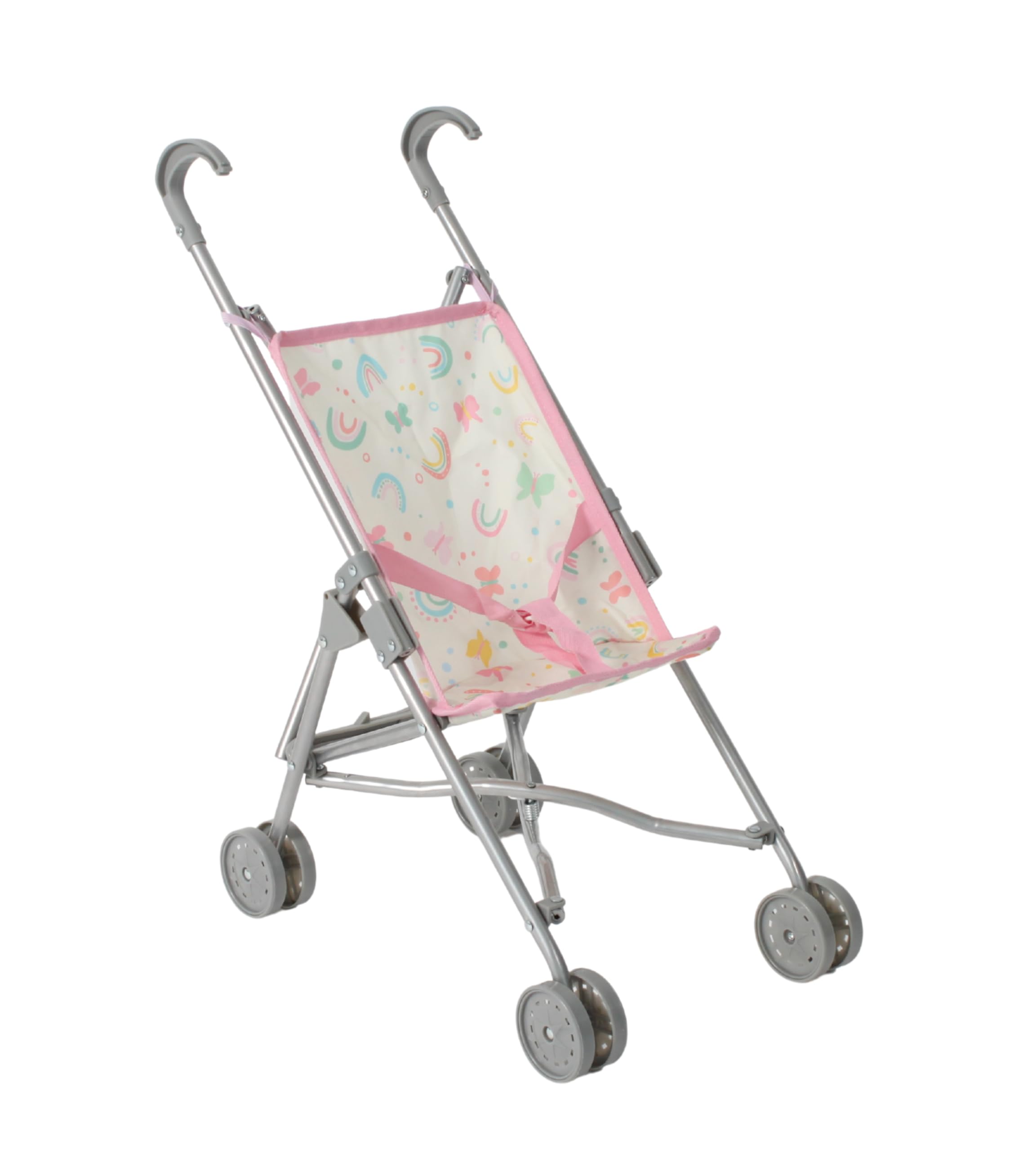 Bayer Chic 2000 - Puppenbuggy Funny, Puppenwagen, Mini-Buggy, Schmetterlinge rosa, pink