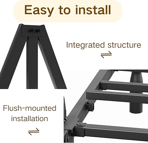 Miniatura 5 de COMASACH Base de cama resistente tamaño Queen con almacenamiento y tapón de colchón, marco de cama de metal con plataforma, no necesita somier,
