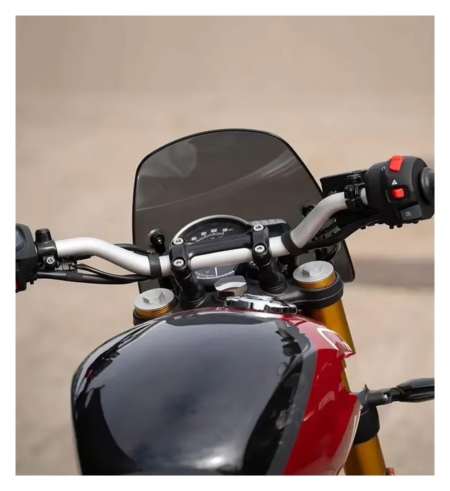 Parabrezza Per Motocicletta Per Triumph Per Speed ​​​​400 Accessori Parabrezza Modificati Spoiler Anteriore Cupolino Moto(Clear 27.5cm)