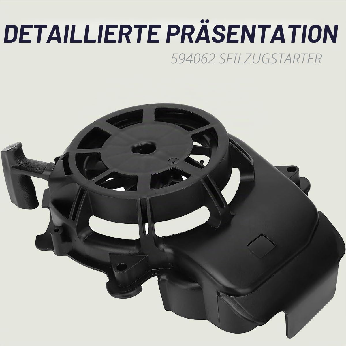 ZAMDOE Rückspulstarter 594062 Rückstoßstarter-Baugruppe Pull-Start-Montage Ersatz für Briggs and Stratton Rückstoßstarter passt für 093J02 103M02 103M05 103M0B 104M02 104M05 Rasenmäher