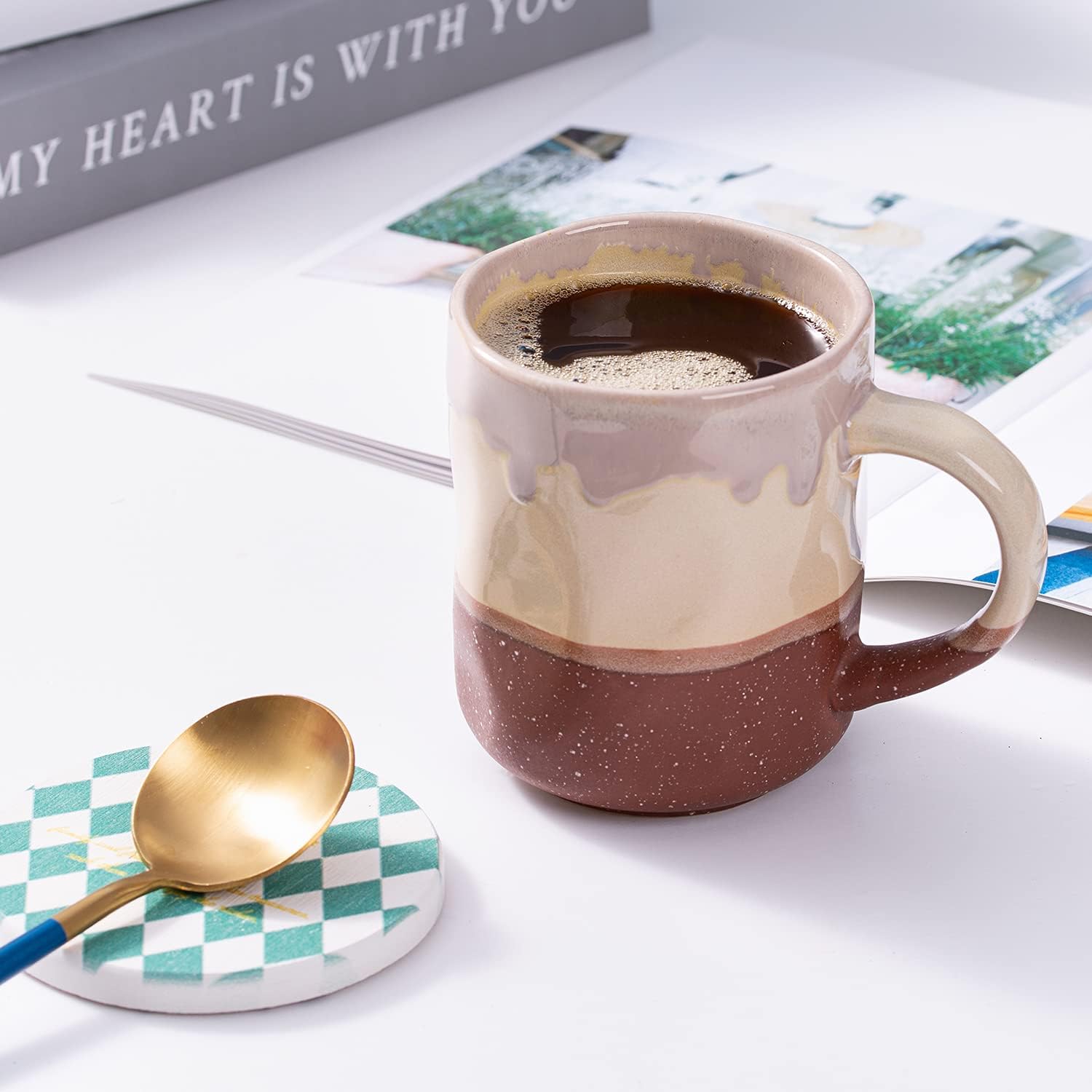 Free Shipping Over $50 Cutiset 15 Ounce Ceramic Lava Mugs, Unique Glazed Microwave Safe and Oven Safe Coffee Mug Set of 4, Multicolor Product Deal Cutiset 15 Ounce Ceramic Lava Mugs, Unique Glazed Microwave Safe and Oven Safe Coffee Mug Set of 4, Multicolor