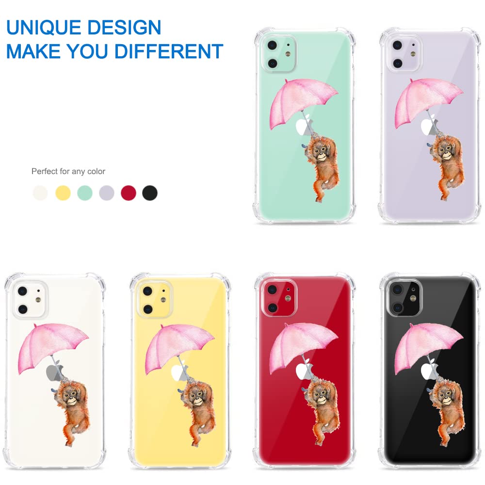 Amazon.com: Joyland Cute Monkey Pattern Designed for iPhone 13 Pro Case,  Shockproof Phone Case Slim Soft TPU with Bumper & Four Corner Reinforced  Protective - Transparent : Everything Else