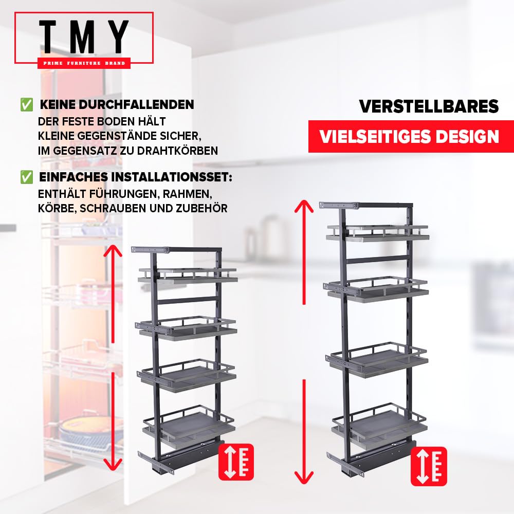 TMY Unterschrankauszug Küchen Schrank Organizer Teleskopschublade