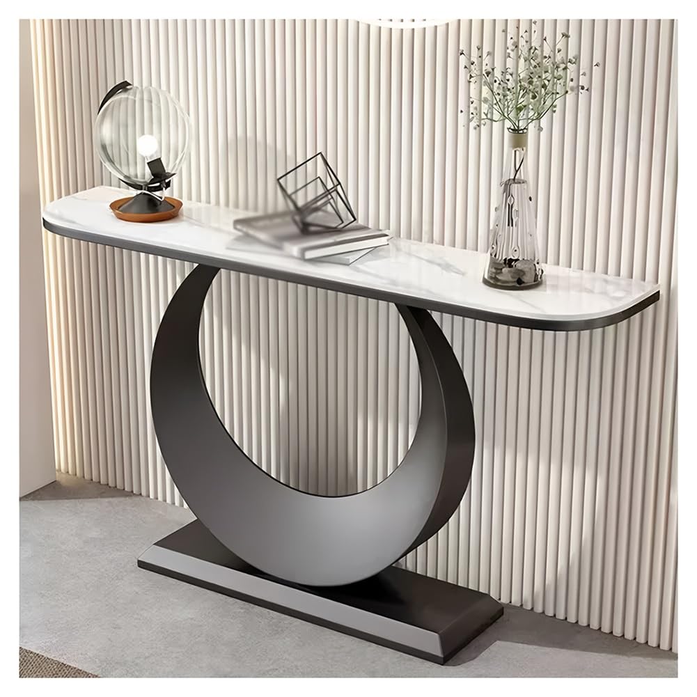 Mesa consola de diseño geométrico resistente para organizar el vestíbulo