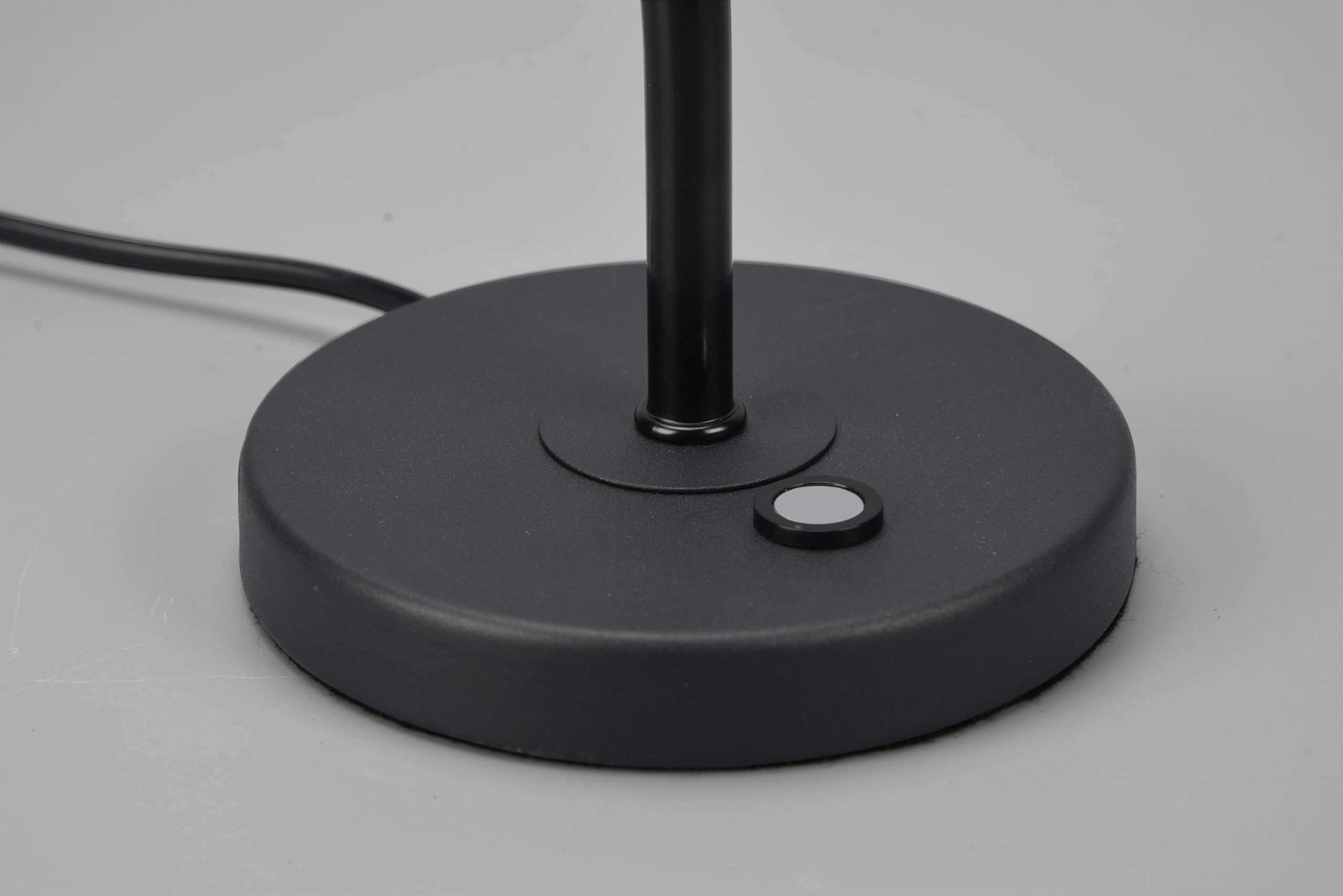 Trio Leuchten LED Tischleuchte Curtis 579790132, Metall Schwarz matt, inkl. 4 Watt LED, Dimmer, Flexarm