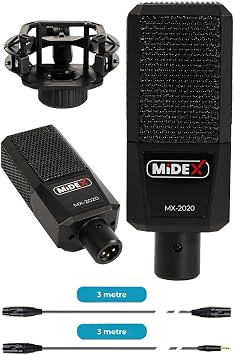 Midex Midi Package-2 Studio Equipment Set Sound Card Midi Keyboard Microphone Headset
