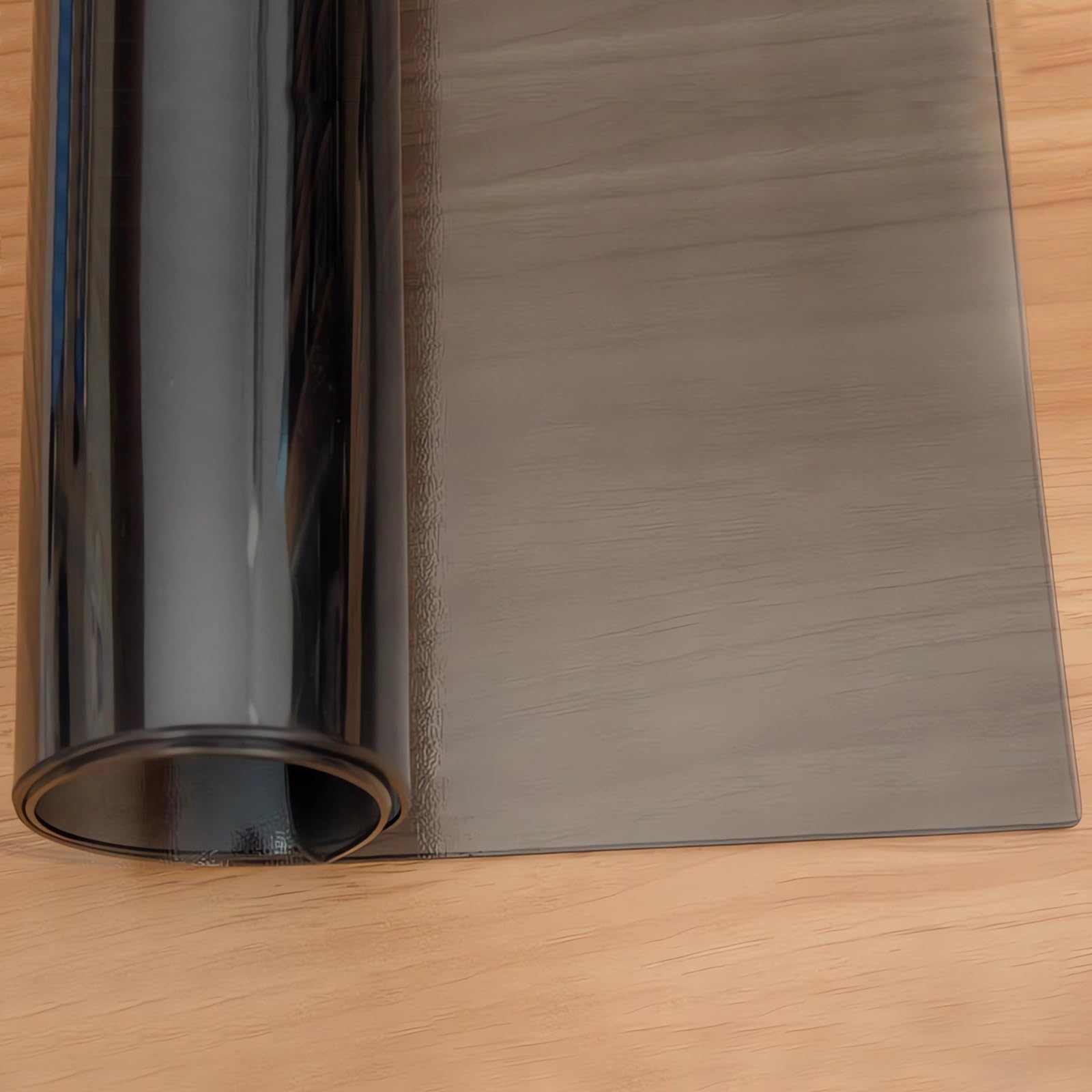 Doorzichtige zwarte tafelhoes/beschermer, 60 x 200 cm transparant PVC afveegbaar tafelkleed waterdicht duurzaam, tafelkleed 1,5 mm dik, gemakkelijk te snijden tafelbeschermers voor eetkamertafels