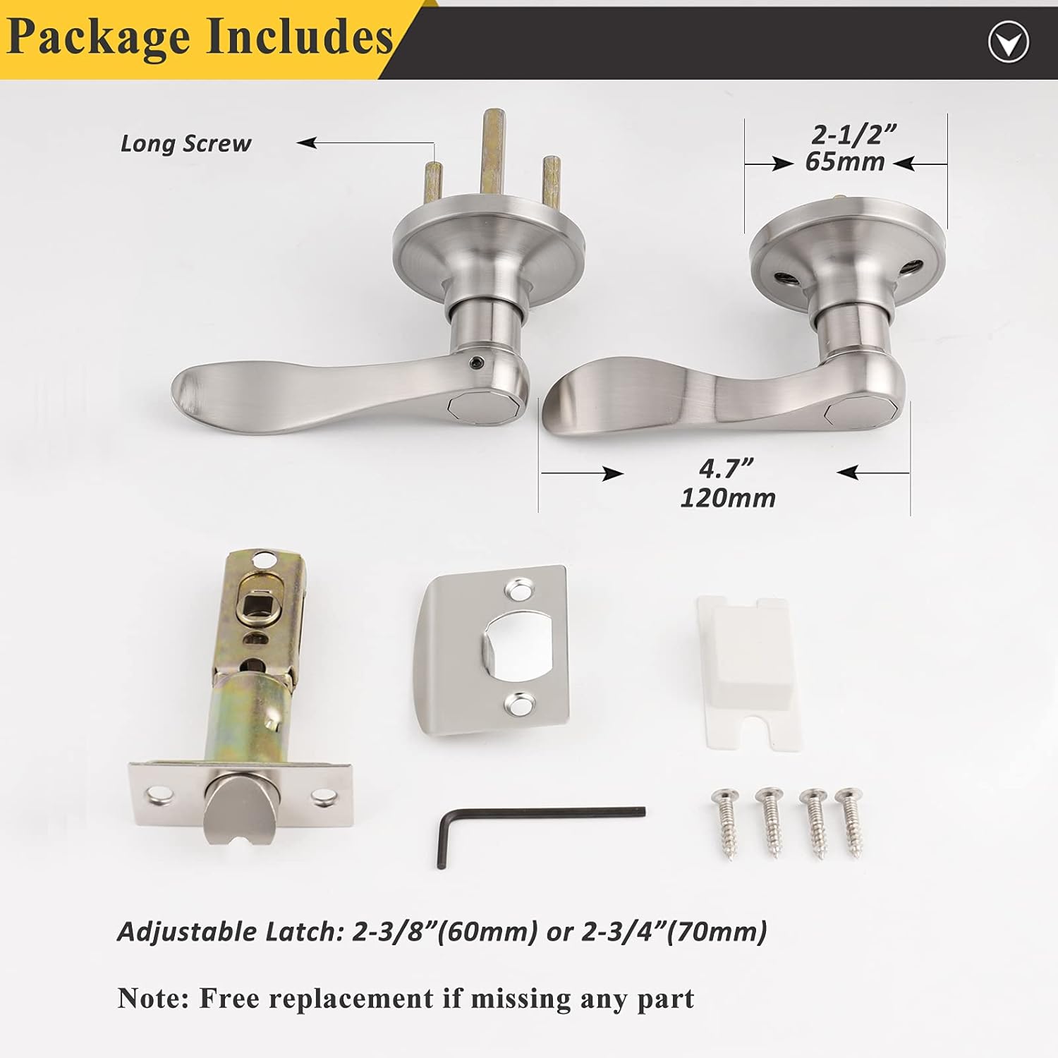 Uр Tо 60% оƒƒ Probrico Wave Style Passage Door Levers Hall Closet Handles Keyless Interior Door Leversets in Satin Nickel, 10Pack