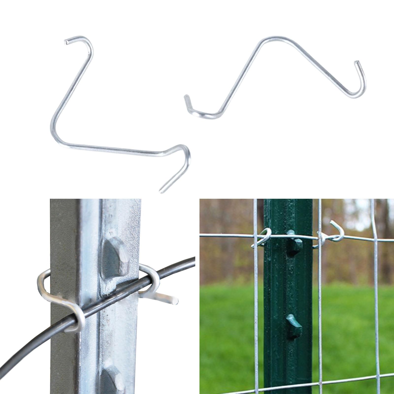Fence Building Supplies ZENFUN 250-Pack T-Post Wire Clips - Galvanized ...