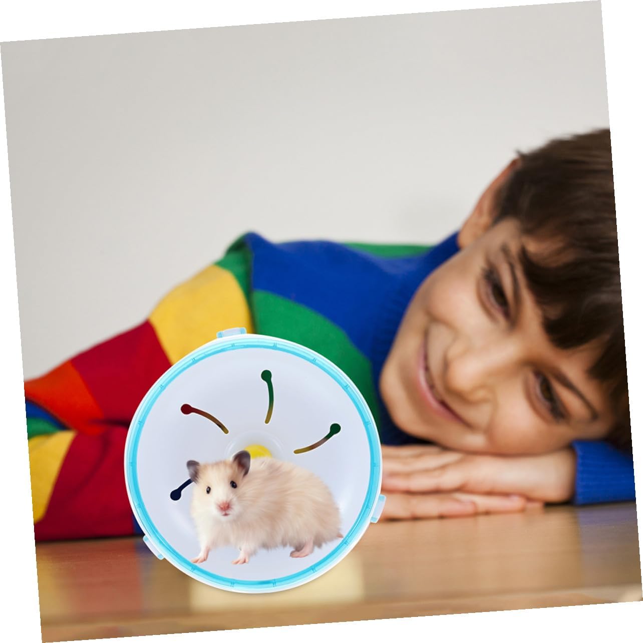 Silent Hamster Running Wheel Blue Exercise for Hamsters Hedgehogs Chinchillas and Small Pets Quiet Small Animal Fitness Wheel for Healthy Active Play