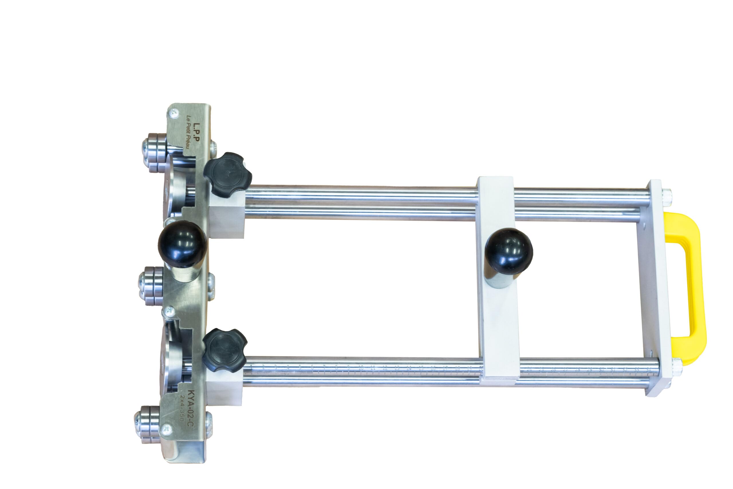 Plegadora manual para zinc/aluminio/cobre/acero/acero inoxidable para registros materiales - Doble columna, ideal obra - KYA 350 MM - 4 rodillos de guía - LPP
