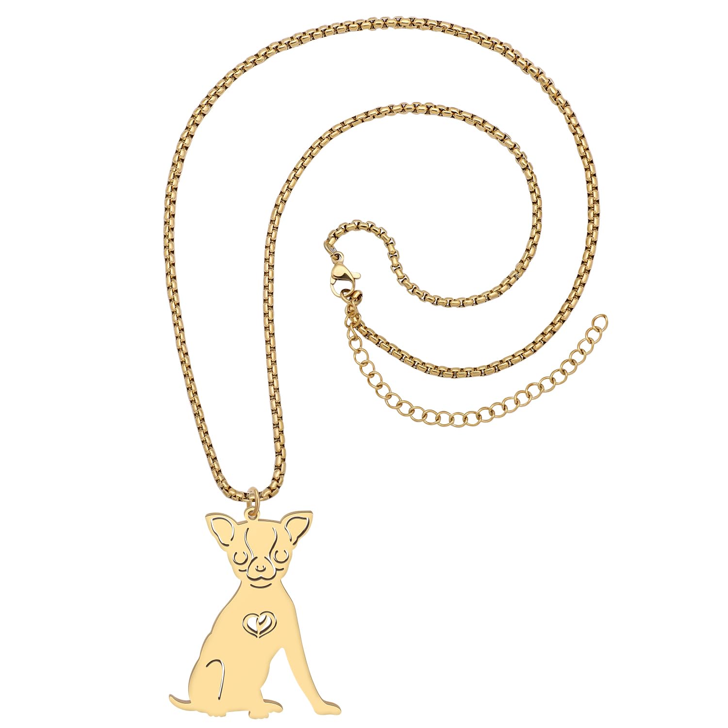 Acciaio inossidabile placcato oro 18K Cane Collana per donne ragazze Ciondolo carino per animali domestici Regali di gioielli per gli amanti dei cani