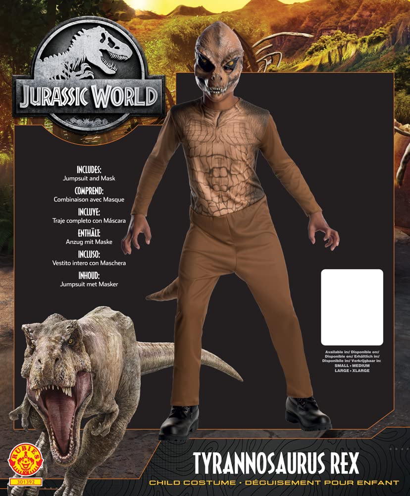 Masque T-Rex Jurassic World Enfant - Demi-masque Officiel - Taille Unique Avec élastique