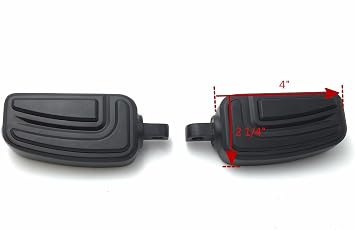 MT216-084- Motorcycle Black Long Angled Adjustable Peg Mounting Kit AirFlow Footrest Compatible with V-STAR Roadstar Suzuki Boulevard 1 inch (1) 25mm Front Engine Guard Frame Tube