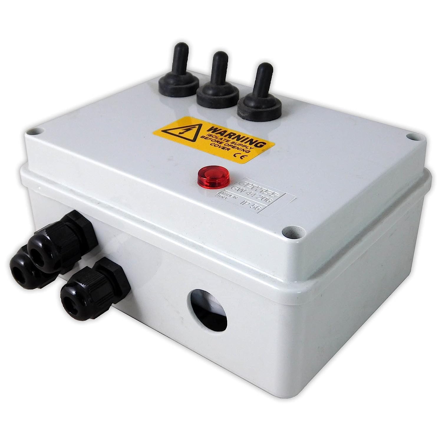 Aquacadabra 3-Way Armoured Garden Switch Box for Outdoor Pond Electrics