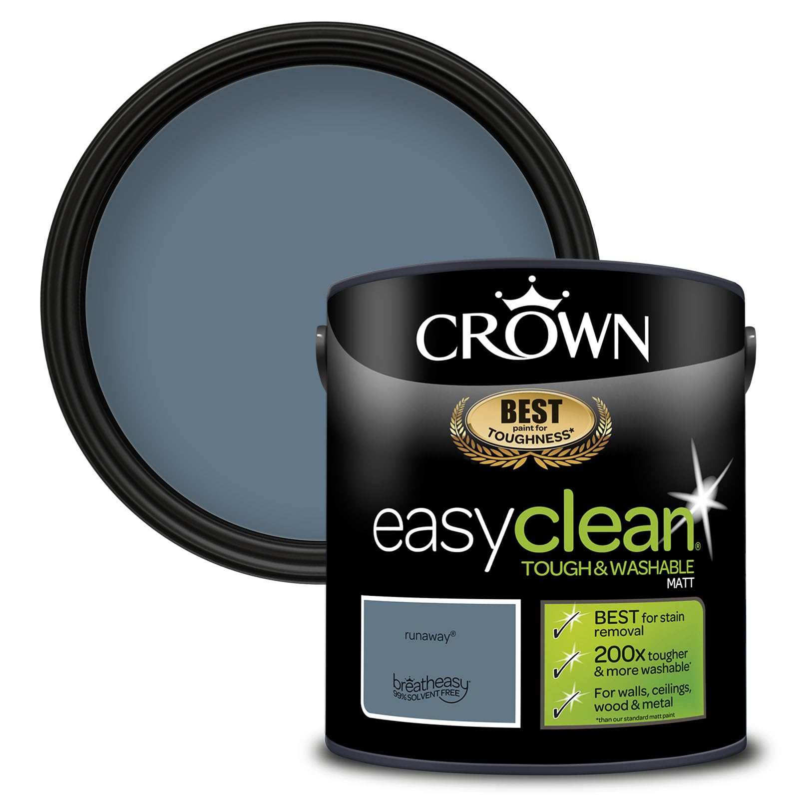 CROWN Easyclean Matt Emulsion Paint 2.5L Runaway