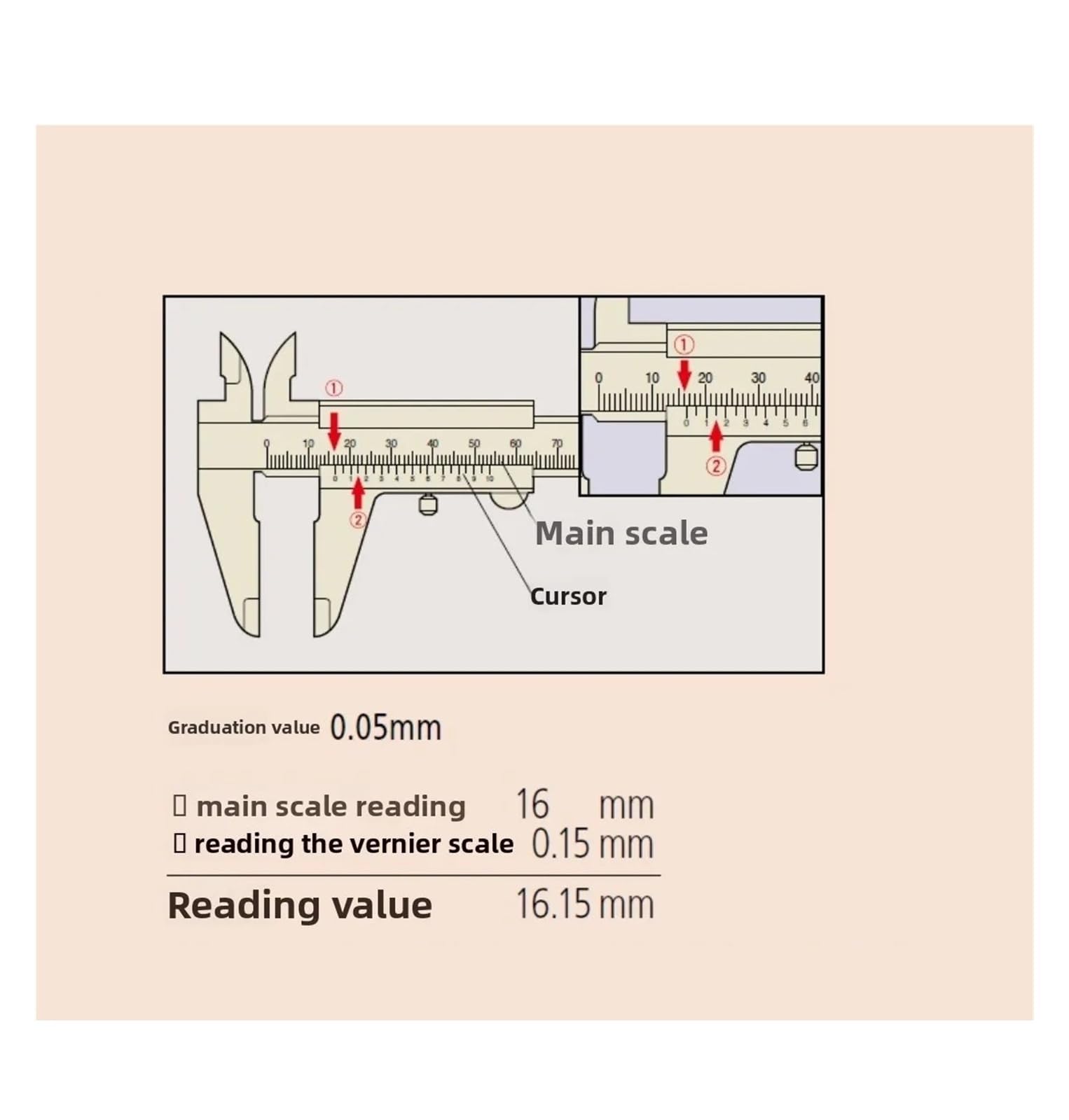 Pied à coulisse 530-312 530-118 0,02 mm, outil de mesure du diamètre