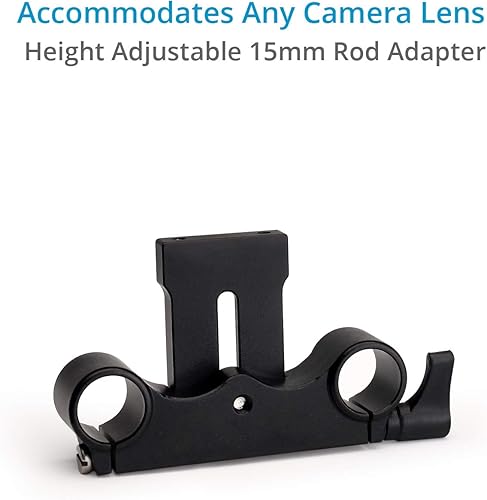 Miniatura 5 de PROAIM MB-600 Parasol Mattebox con elevador de altura para lentes de cámara de hasta 3.740 in. para rieles de 0.591 in, bandera superior, banderas