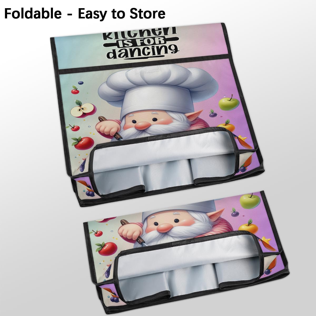 Kitchen Aid Mixer Cover Compatible with 6-8 Quarts Cute Gnomes Stand Mixer Cover Red Flower Dust Cover with Zipper Pocket Kitchen Aid Mixer Accessories Kitchen Appliance Organizer Bag