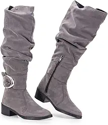 Bota Montaria Em Camurça Cano Longo Enrugado 220-GG