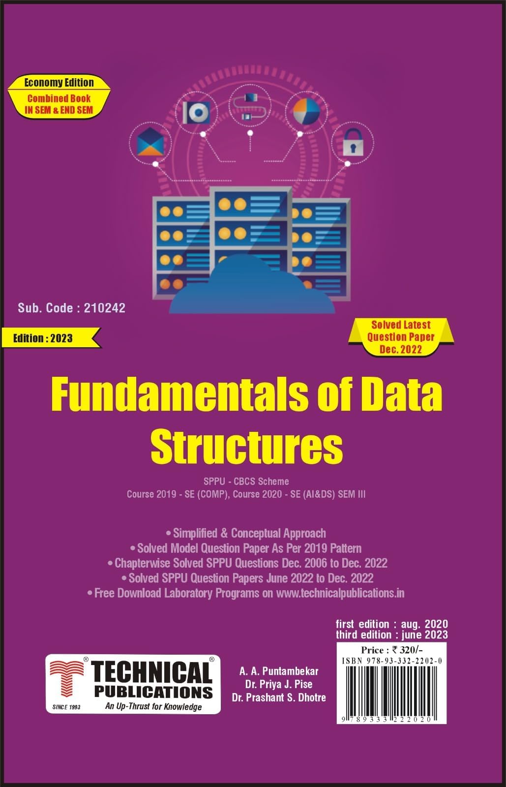 Fundamentals of Data Structures for SPPU 19 Course (SE - I - Comp. - 210242) Includes In Sem & End Sem Exam - 100 marks