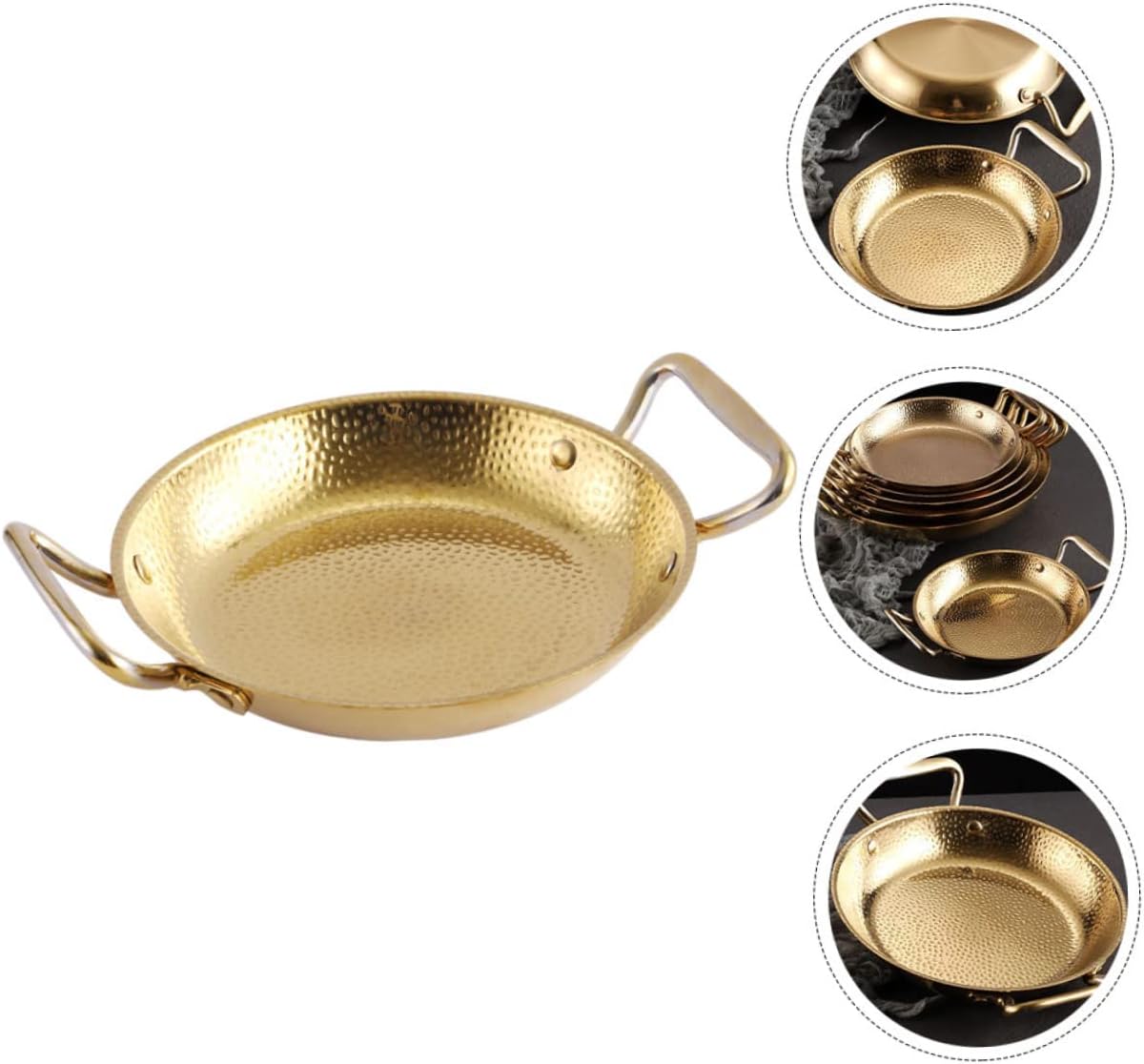 Double Handle Cooking Pot Multifunctional Skillet Pan for Paella Hot Pot Easy Clean Kitchen Accessory Pan