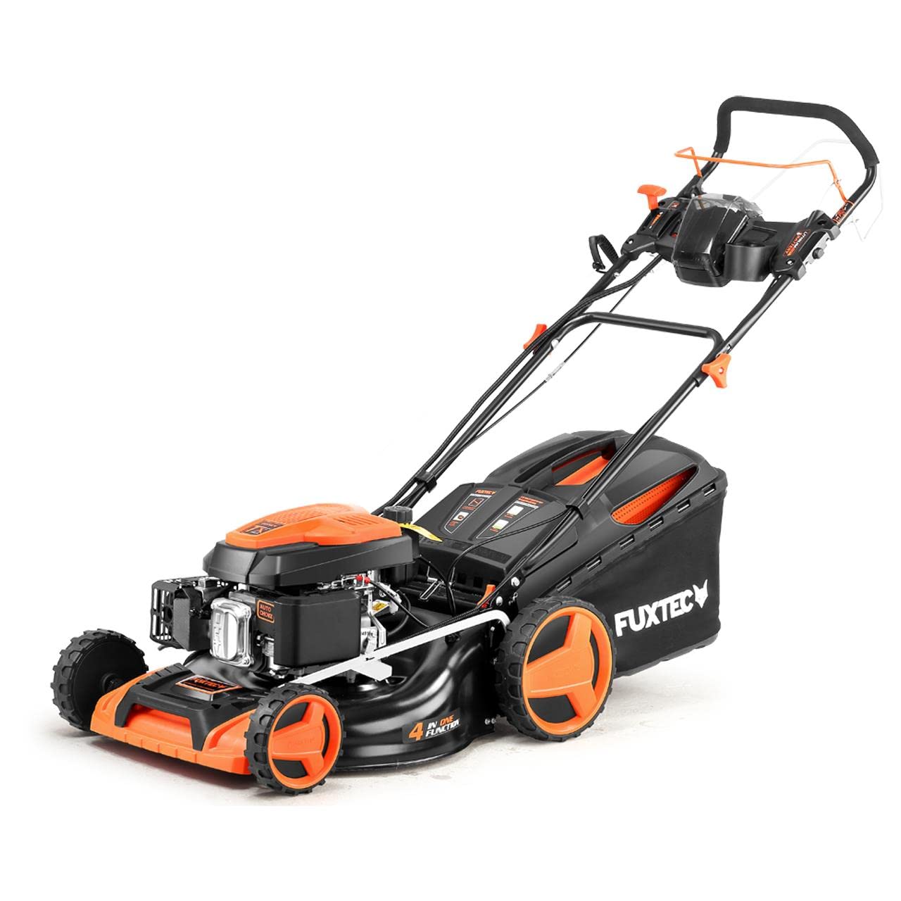 Kosiarka spalinowa FUXTEC 4w1 FX-RM5196eSPRO, 6 KM / 4,4 kW, szer. koszenia 51 cm, naped tylny regulowany, 4-suwowa, 25–75 mm, kosz 60 l i funkcja mulczowania
