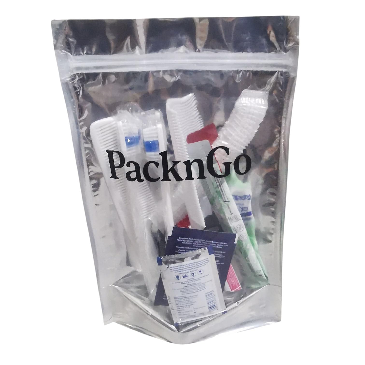 Couple Stay Vacation Kit | 15+ Essential Travel Hygiene Combo for 2 | Toothbrush, Toothpaste, Mouthwash, Wet Wipes, Soap, Towels, Comb, Disposable Bed Sheet, Toilet Seat Cover & Travel Pouch-image-3