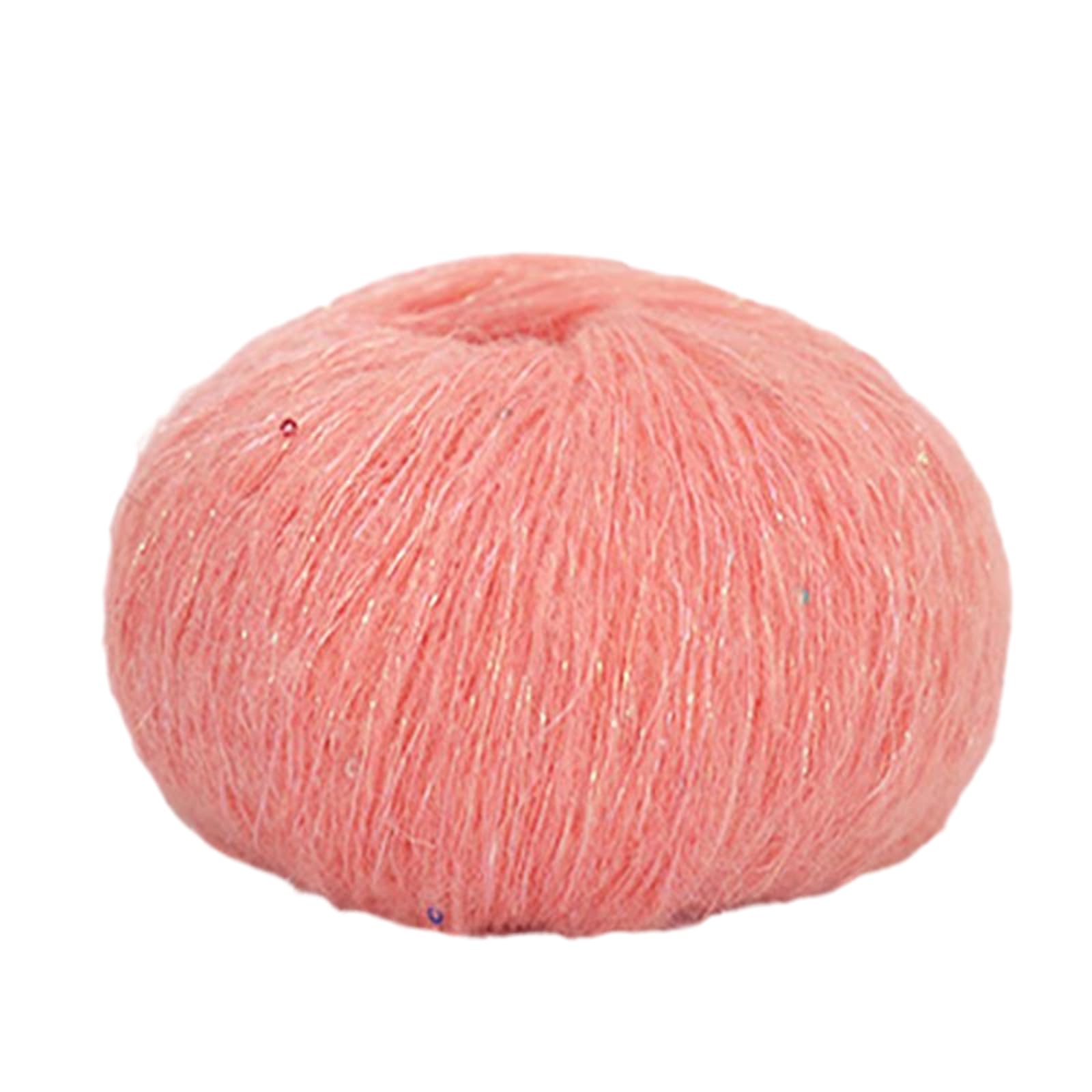 oringnat Sequined Crochet Yarn Knitting Mohair Yarn for Hats Sweater Scarf Handcrafts Colorful Yarn for Crocheting