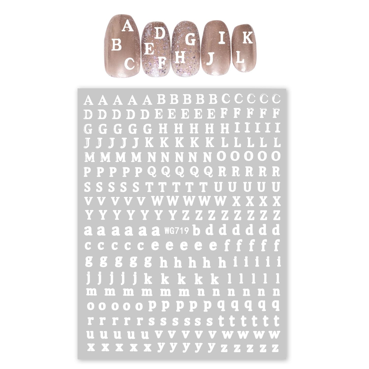Amazon.co.jp: ネイルシール アルファベット セリフ体 英語 文字