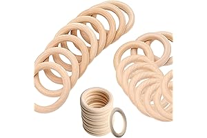 NNHOM Wooden Curtain Rings for Crafts