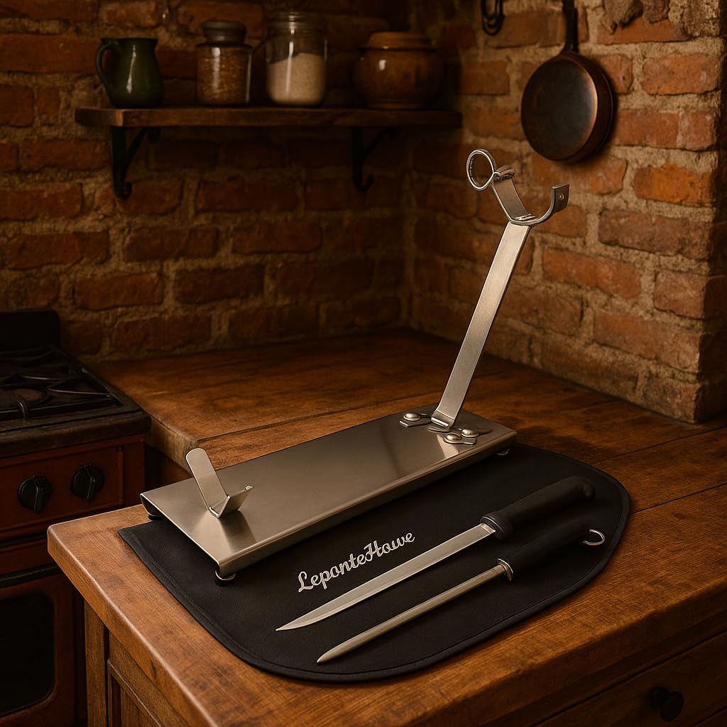 CUPERINOX Roestvrije Ham Houder | Opvouwbare Ham Houder | Roterende Ham