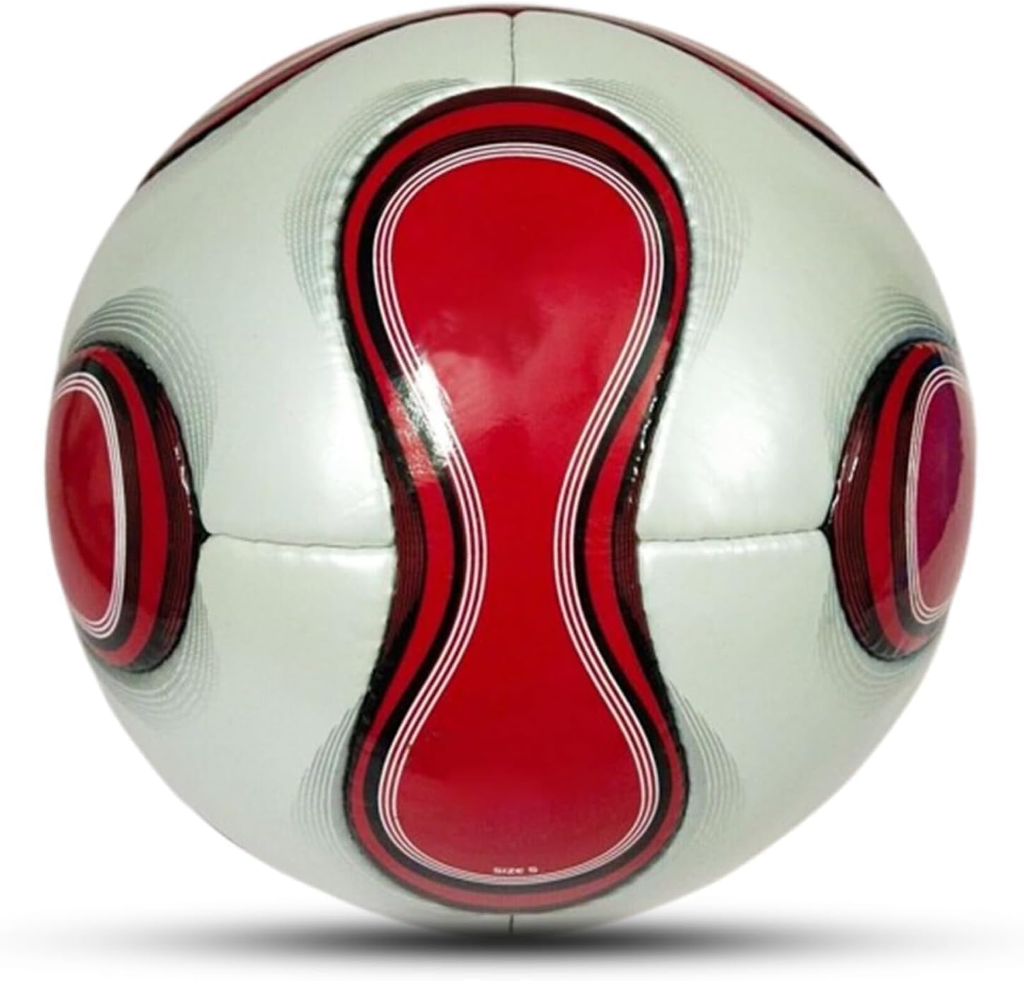 World Cup 2006 Soccer Ball Size 5 Famous Germany Official Match Ball Football Replica, Ideal for Soccer Fans, World Cup Ball for Practice, Red