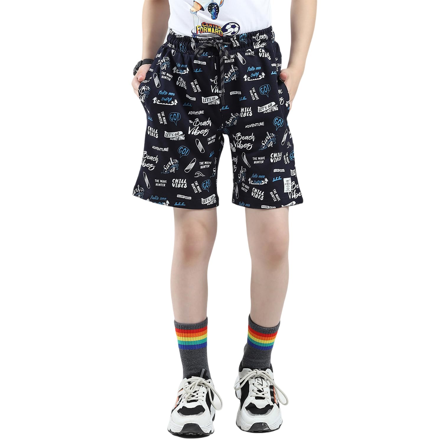 monte carlo Boys Printed Bermuda Shorts | Regular Fit | Drawstring Closure | Side Pockets | Casual Wear Shorts for Boys-picture-34