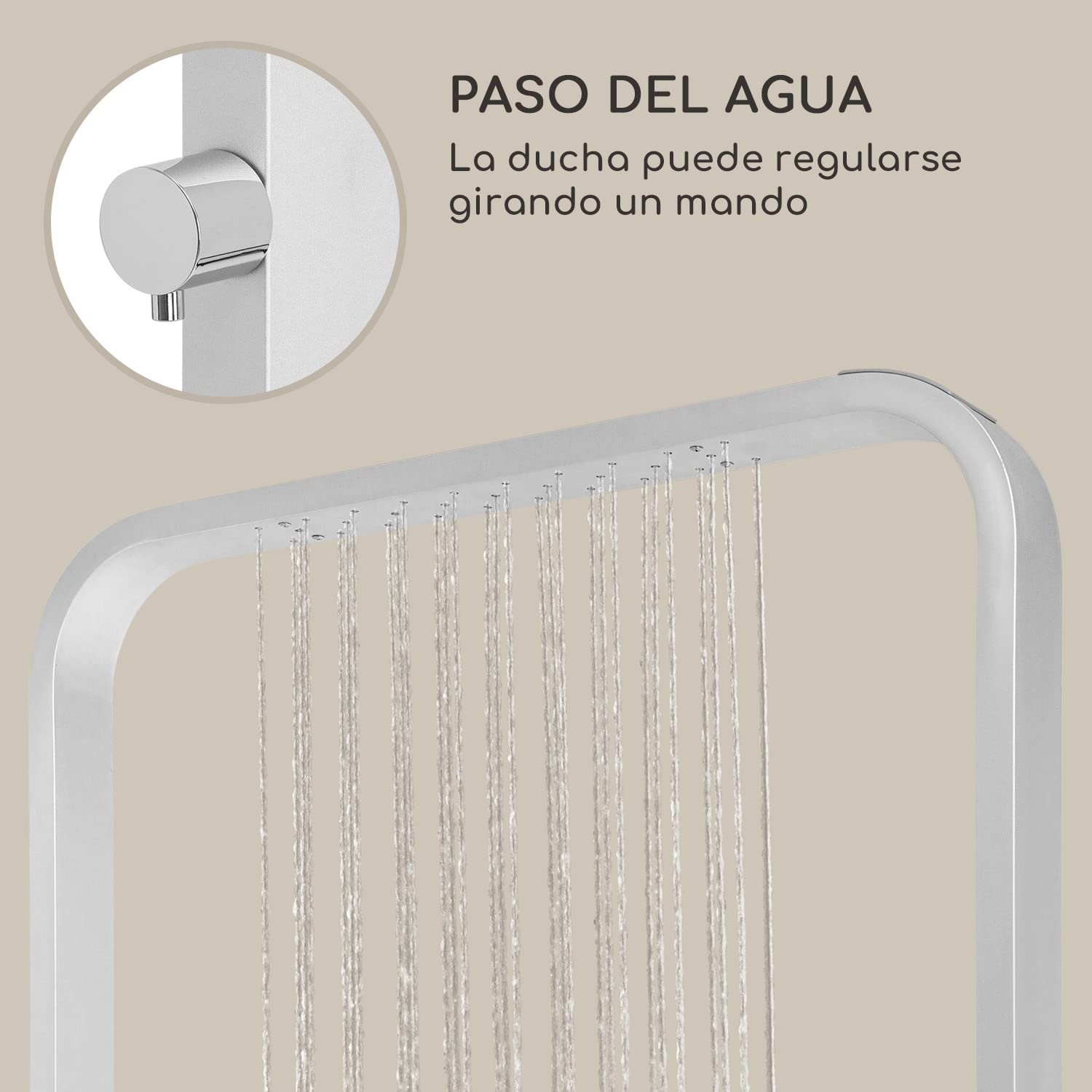 blumfeldt Kit de Ducha Portatil Exterior, Duchas para Camping y Jardín, Alcachofa Regulable, Kit de Ducha Exterior de Aluminio, Resistente Agua y Rayos UV para Piscina, SPA, Deporte y Jardinería