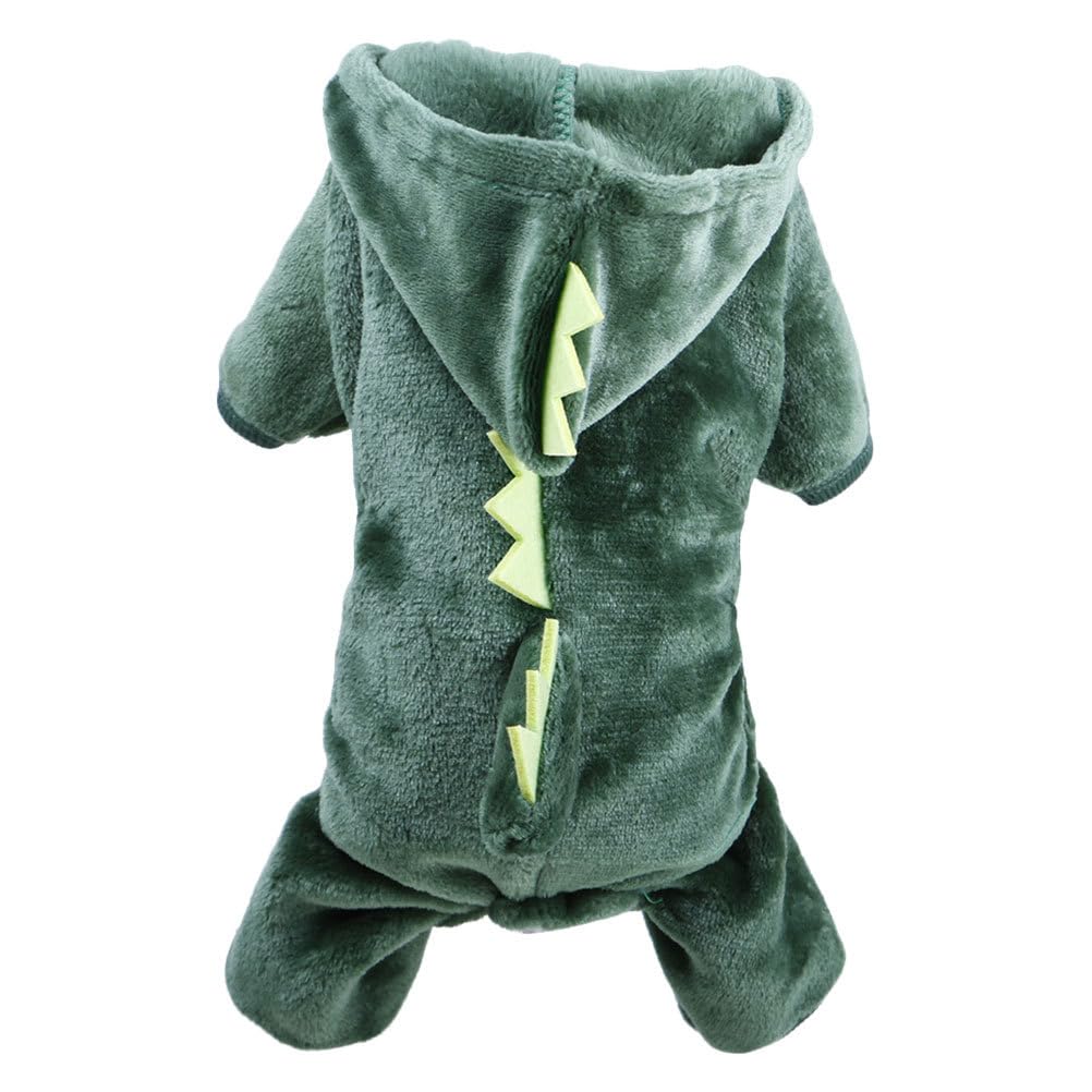 FOMIYES Mini Dachshund Dress Cartoon Dinosaur Dog Clothing Puppy Outfits Comfortable Warm Pet Garment
