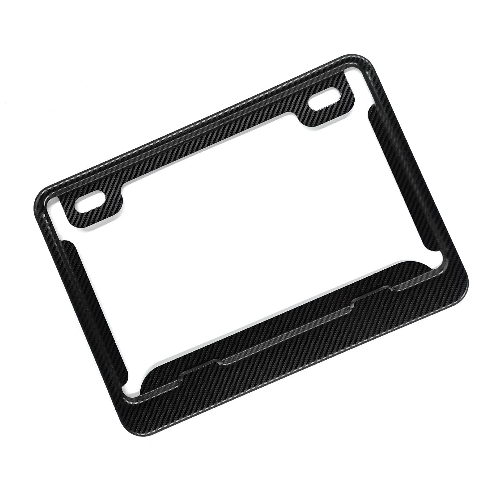 Aluminum Motorcycle Blank License Plate - 4 In X 7 In - Black & White - Foto 8