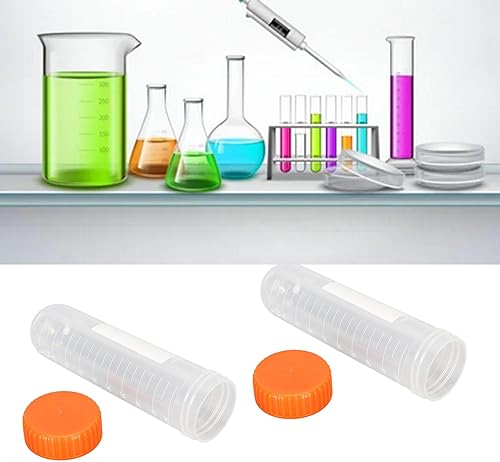 Miniatura 6 de 50 tubos de centrífuga cónicos de laboratorio estándar de 0.3 fl oz, tubos de centrífuga de plástico independientes, tubos de ensayo de plástico