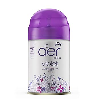 Godrej aer Matic Refill Automatic Air Freshener with Flexi Control | Violet Valley Bloom (225 ml)
