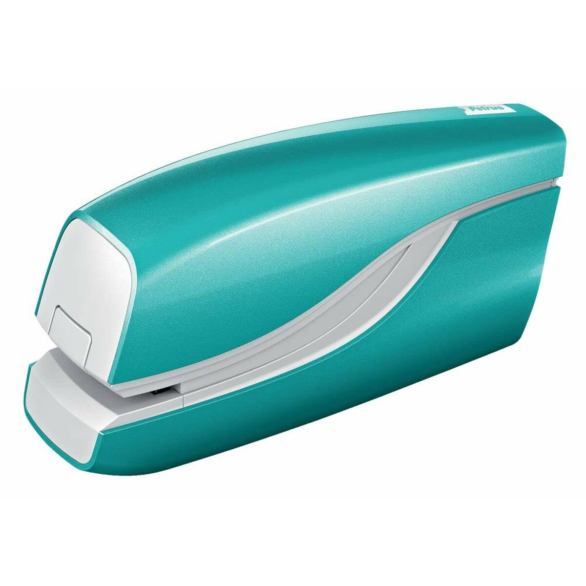 PETRUS 624824 - Grapadora eléctrica modelo E-310 (Alimentación 4 pilas 1,5V no incluidas) color turquesa metalizado