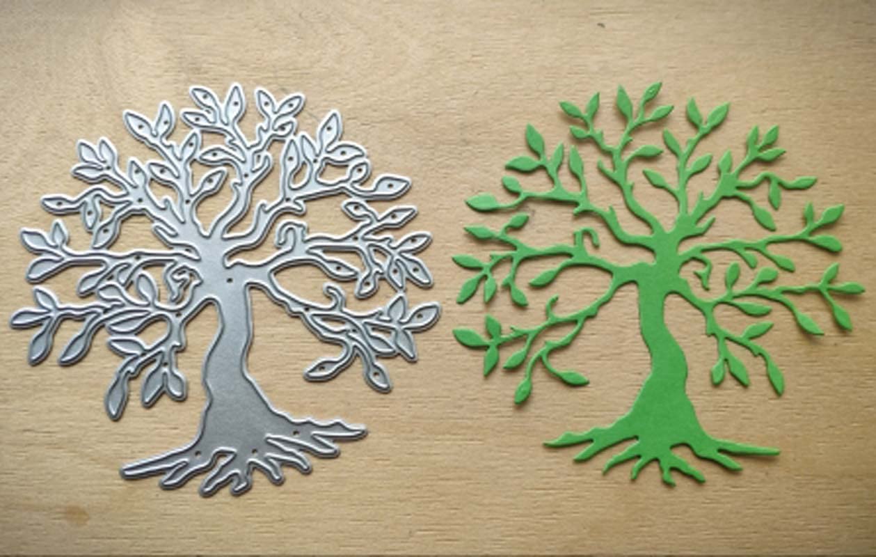 Fustella Metallica Per Taglio E Goffratura Carta, Forma Albero, 6.9x7.5cm, In Acciaio Al Carbonio, Per Scrapbooking E Biglietti Fai Da Te - 2