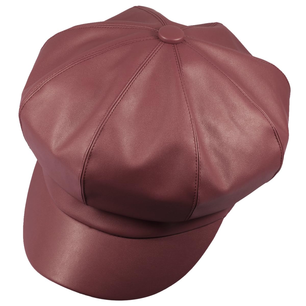 Beret Hats for Women, PU Leather Baker Hat Newsboy Cabbie Cap Peaker Winter Hats for Ladies